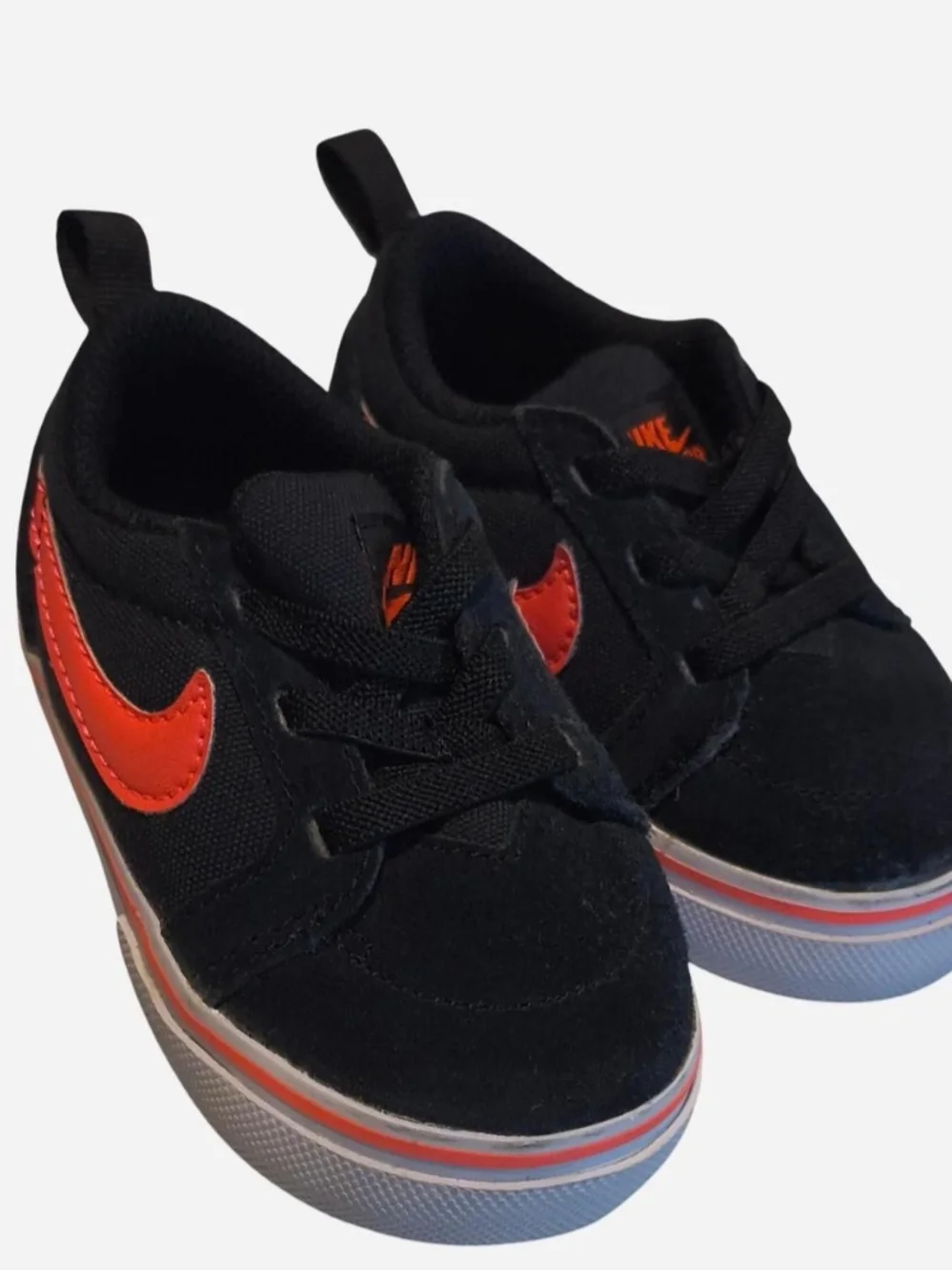 Nike Black and Orange Toddler Low-Top Sneakers